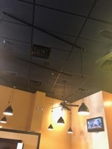 clean high ceilings in a restaurant