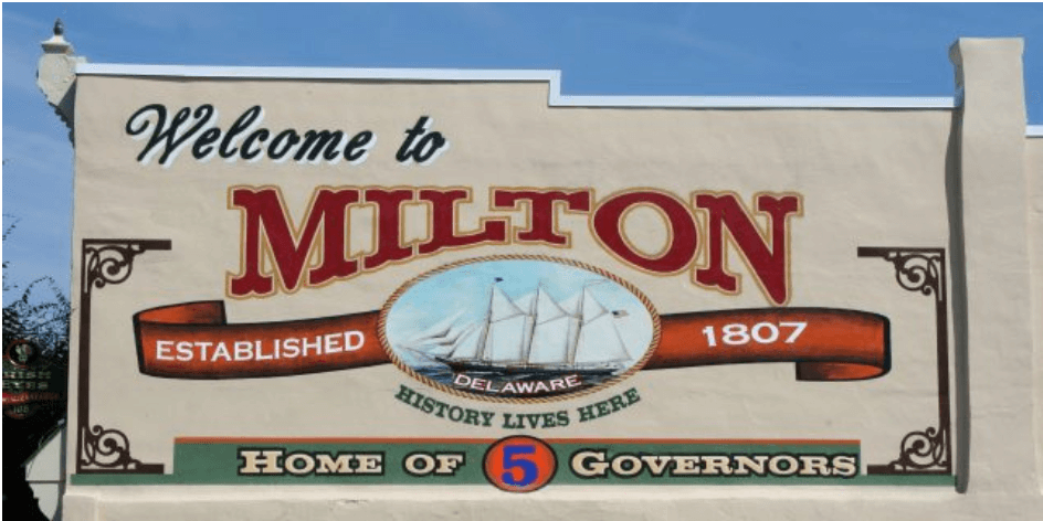 Welcome Sign Milton Delaware