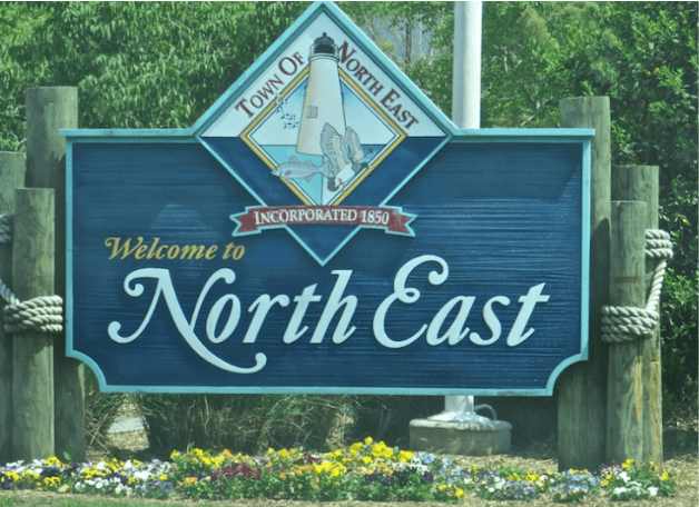 North East Delaware Welcome Sign